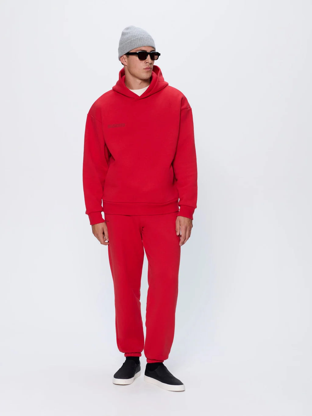 Mens 365 Heavyweight Hoodie - Goji Red