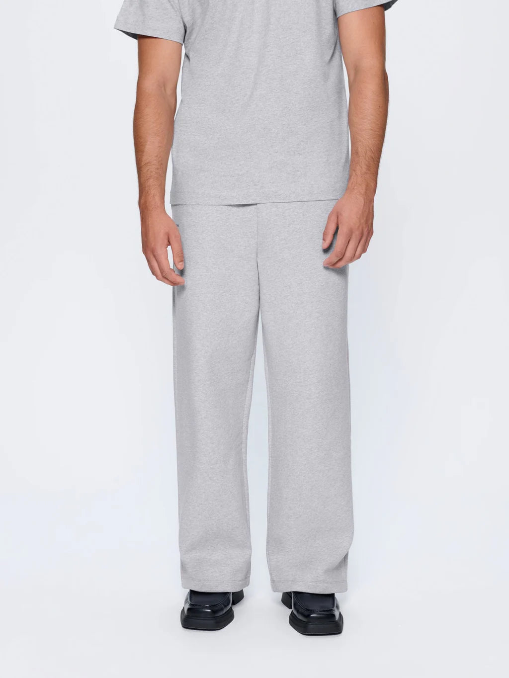 Mens 365 Heavyweight Straight Leg Track Pants - Grey Marl