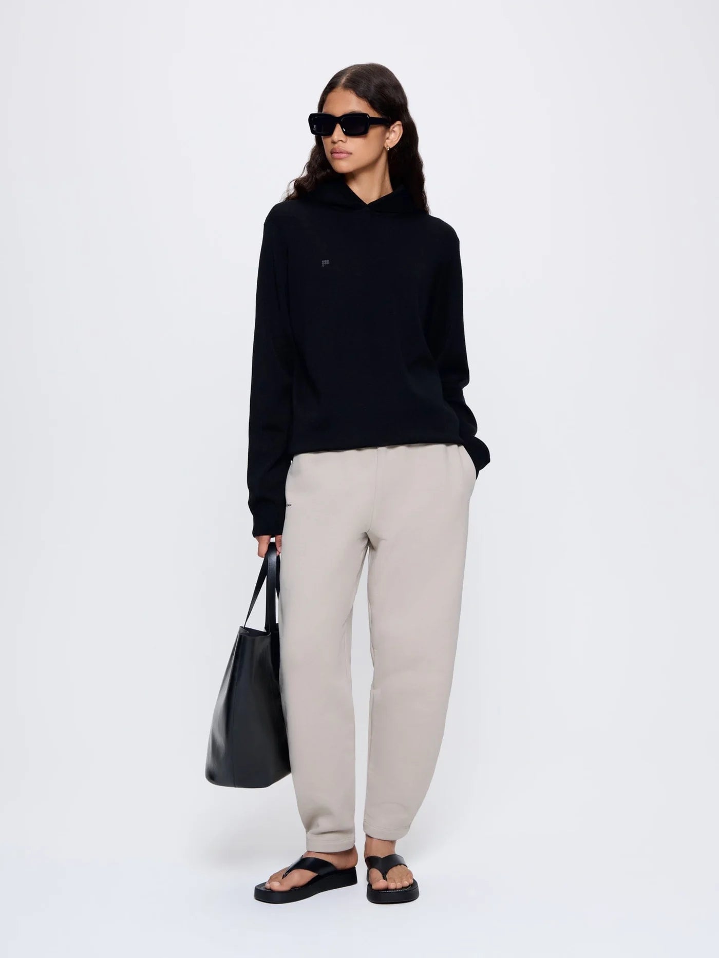 Womens Regenerative Merino Wool Hoodie - Black