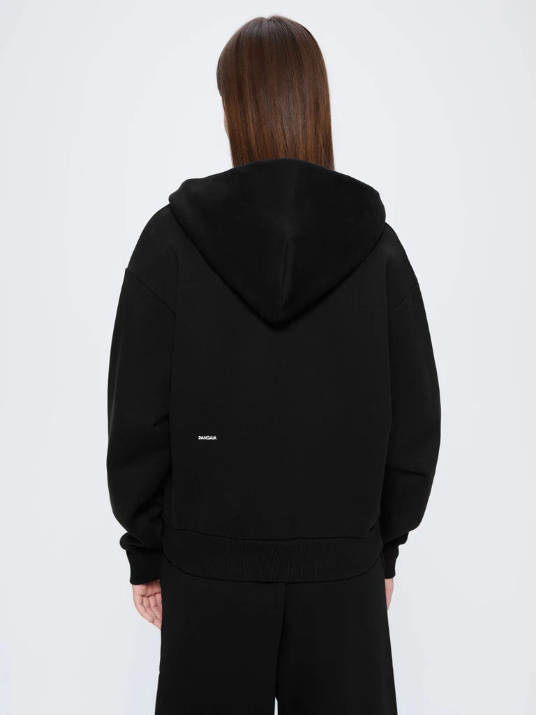 Womens 365 Heavyweight Two-Way Zip-Through Hoodie - Black