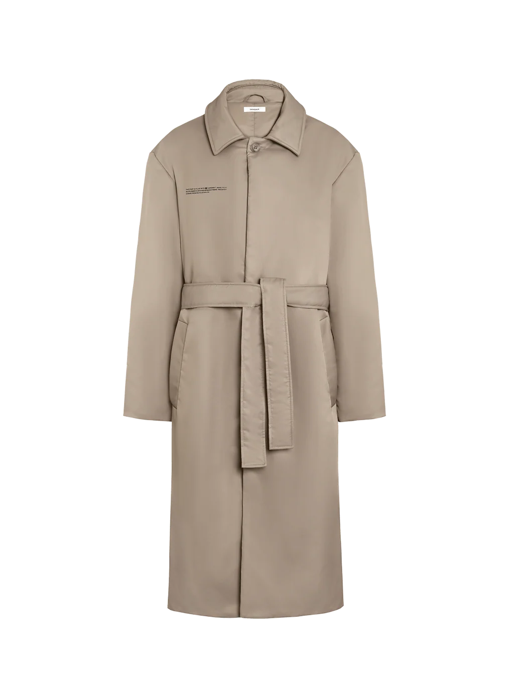 Mens Flower-Warmth Trench Coat - Taupe
