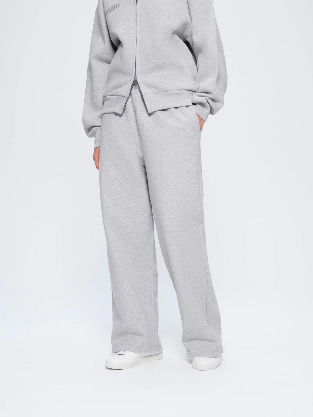 Womens 365 Heavyweight Straight Leg Track Pants - Grey Marl
