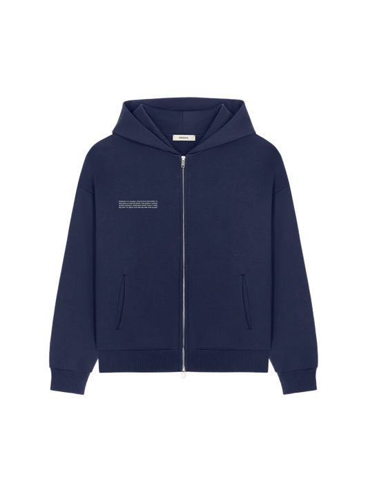 Womens 365 Heavyweight Two-Way Zip-Through Hoodie - Navy
