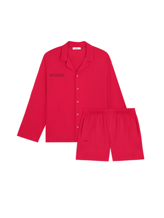 Womens 365 Lightweight Short Pyjama Shorts Set - Goji Red