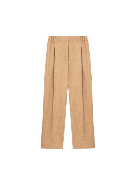 Womens Recycled Wool Trousers - Desert Camel