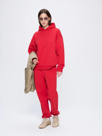 Womens 365 Heavyweight Hoodie - Goji Red