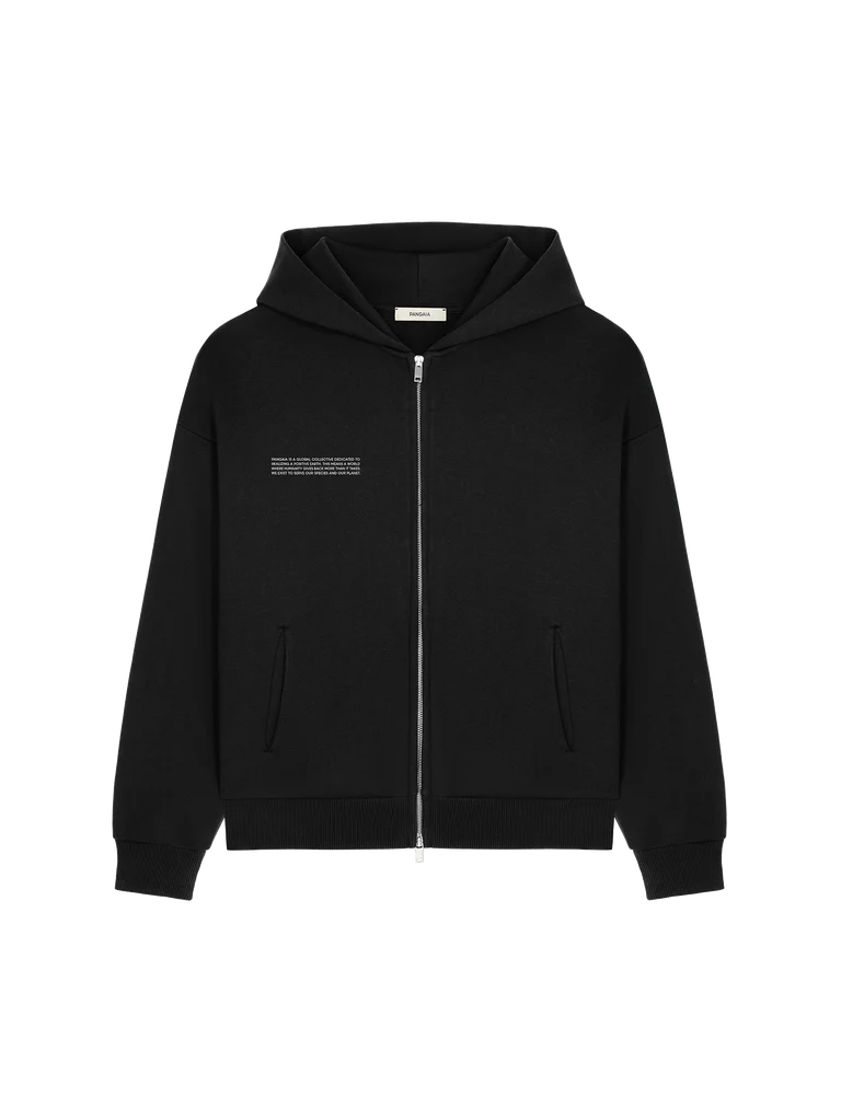 Womens 365 Heavyweight Two-Way Zip-Through Hoodie - Black