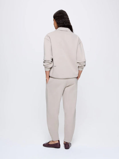 Womens DNA Heavyweight Polo Sweatshirt - Stone