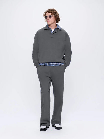 Mens DNA Heavyweight Polo Sweatshirt - Atmosphere Grey