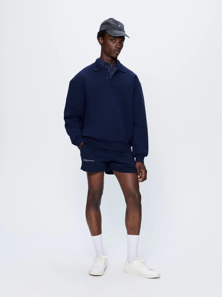 Mens DNA Heavyweight Polo Sweatshirt - Navy