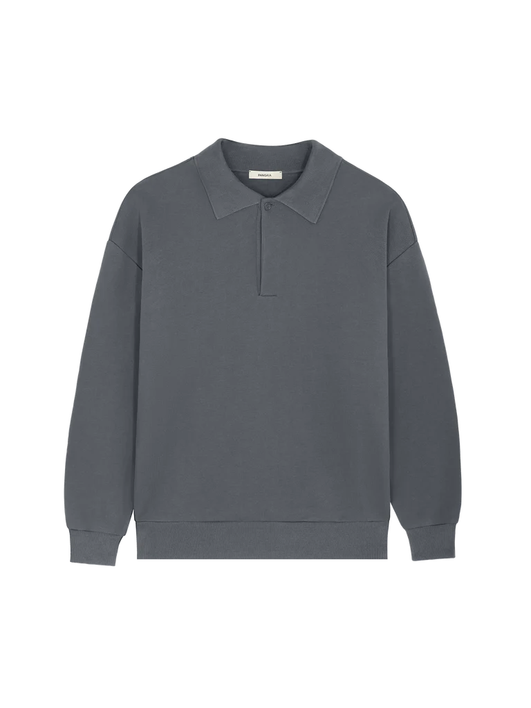 Mens DNA Heavyweight Polo Sweatshirt - Atmosphere Grey