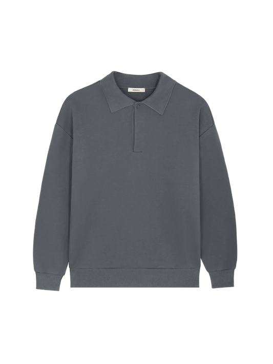 Mens DNA Heavyweight Polo Sweatshirt - Atmosphere Grey