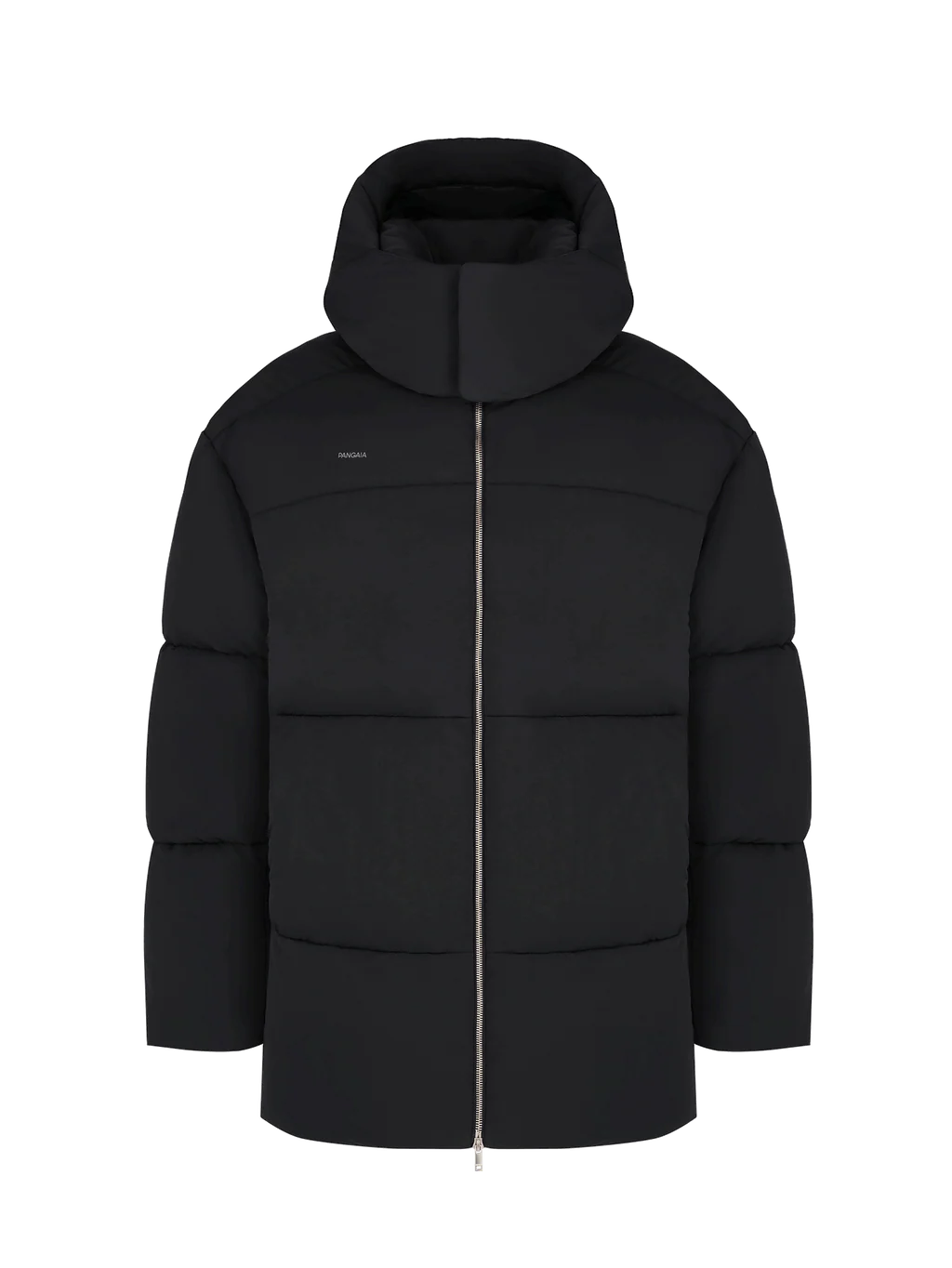 Mens Flower-Warmth Recycled Nylon Long Puffer - Black