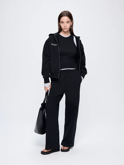 Womens 365 Heavyweight Two-Way Zip-Through Hoodie - Black