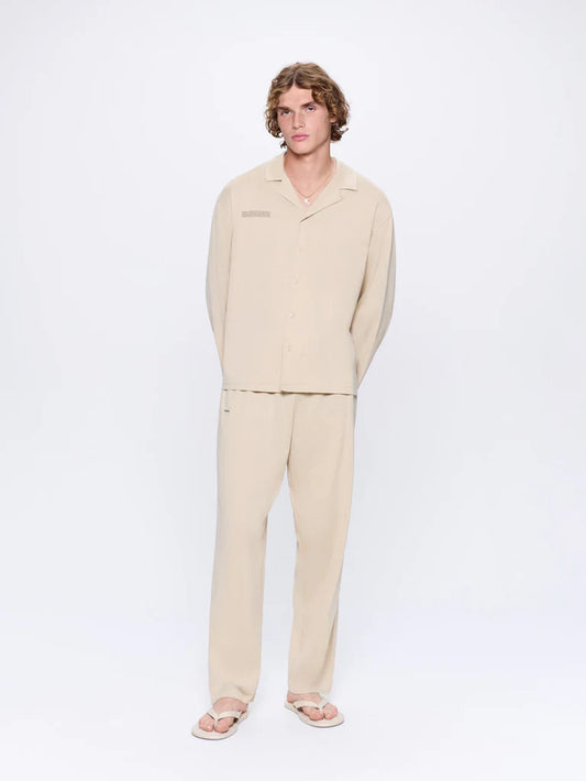 Mens 365 Lightweight Long Pyjama Set - Maitake Beige
