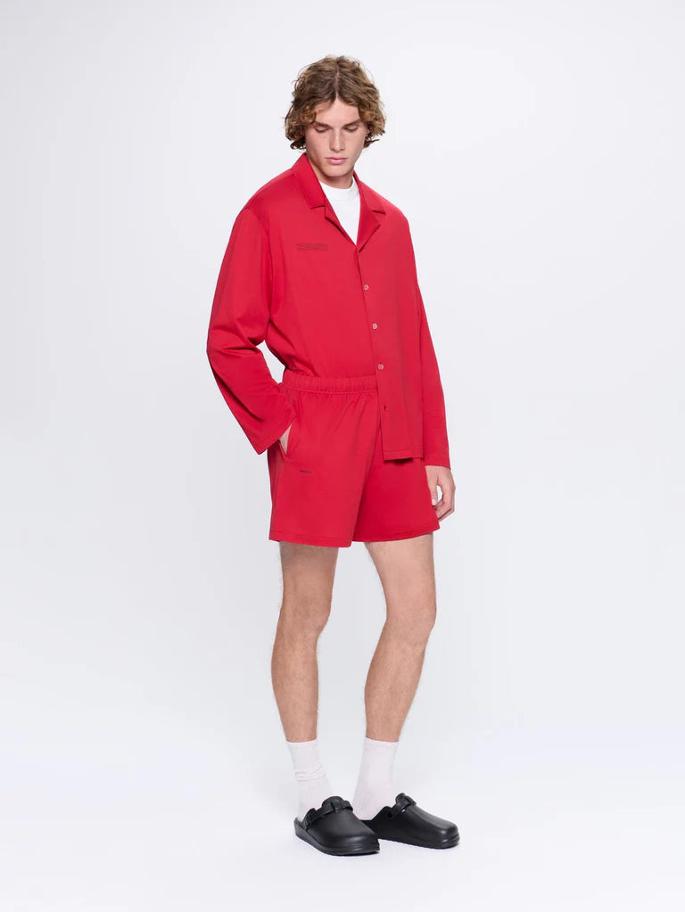 Mens 365 Lightweight Short Pyjama Shorts Set - Goji Red