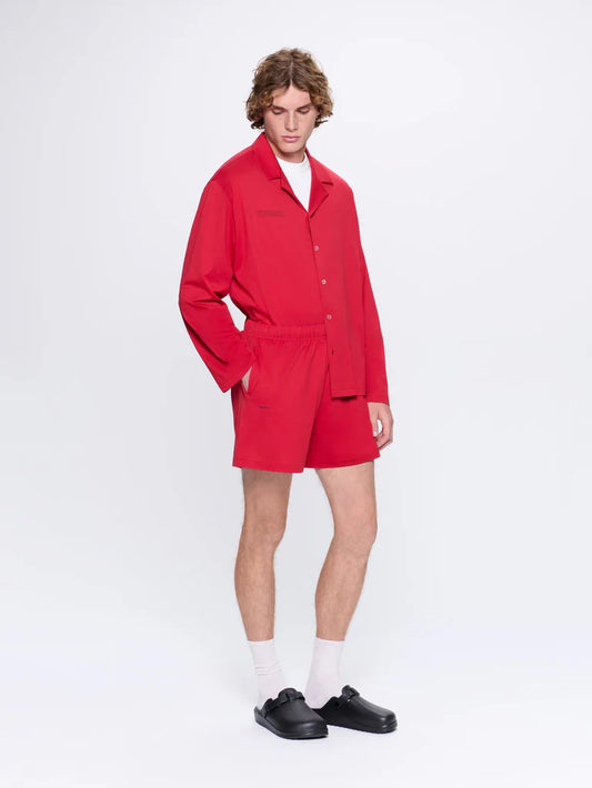 Mens 365 Lightweight Short Pyjama Shorts Set - Goji Red