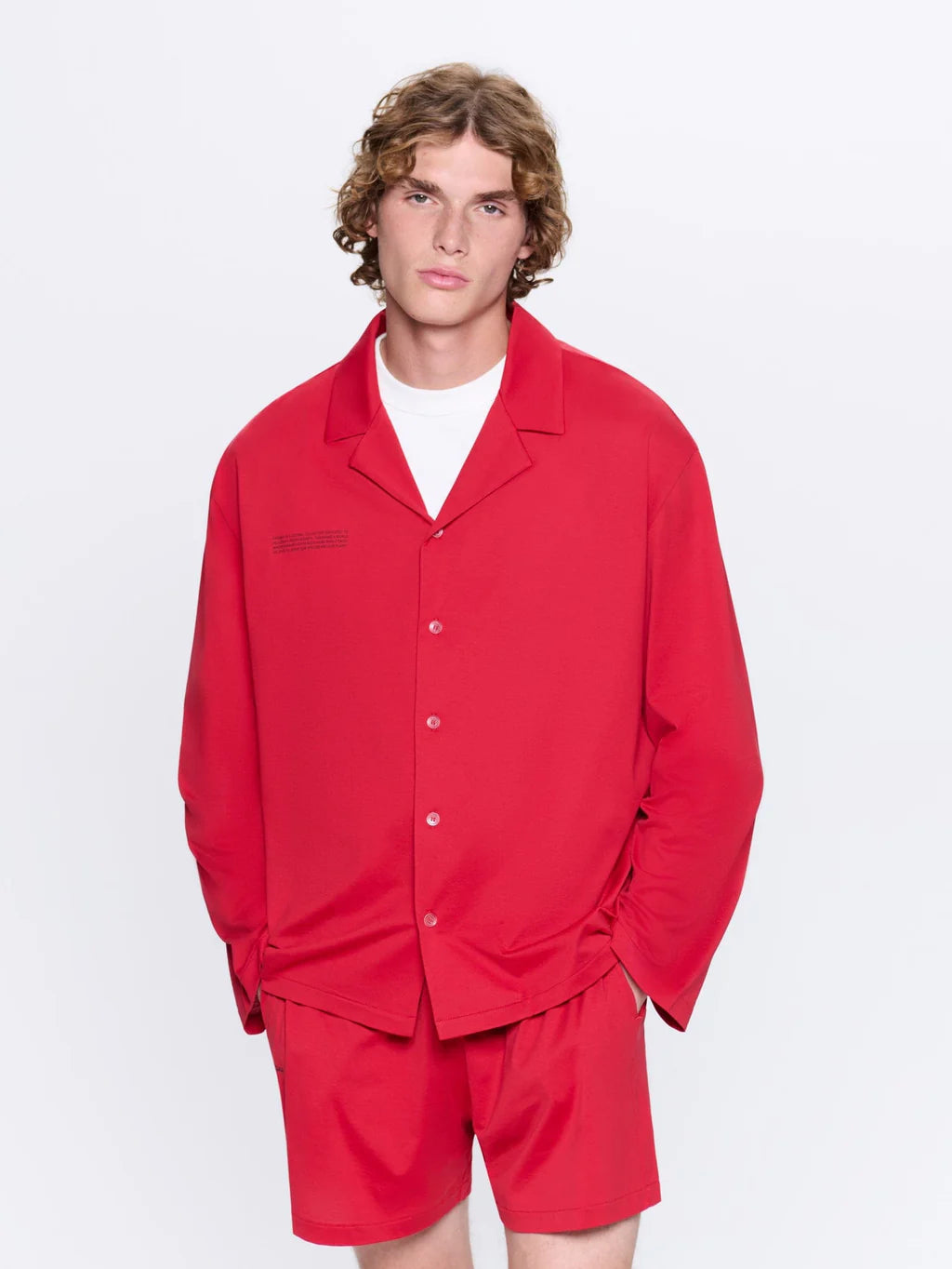 Mens 365 Lightweight Short Pyjama Shorts Set - Goji Red