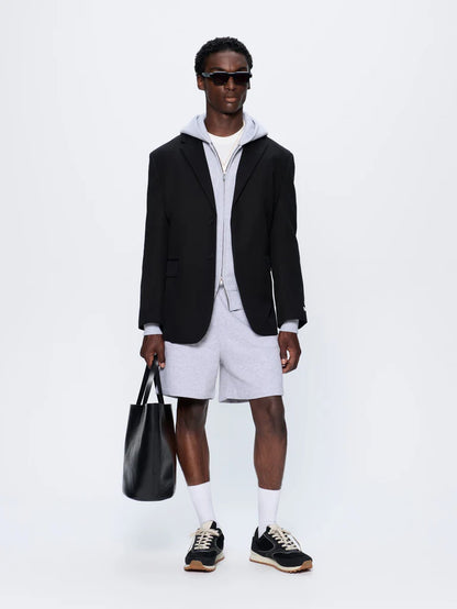 Mens 365 Midweight Mid Length Shorts - Grey-Marl