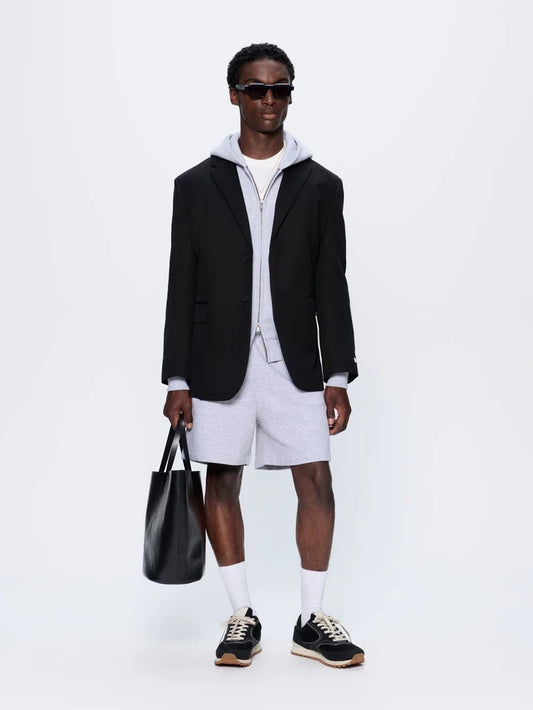 Mens 365 Midweight Mid Length Shorts - Grey-Marl