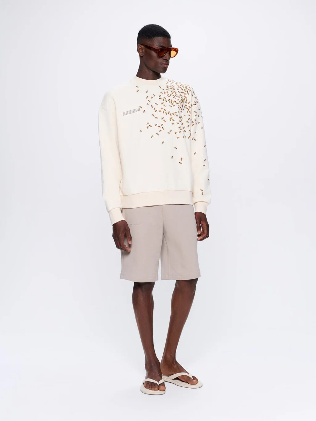 Mens Bee:Wild Sweatshirt - Undyed