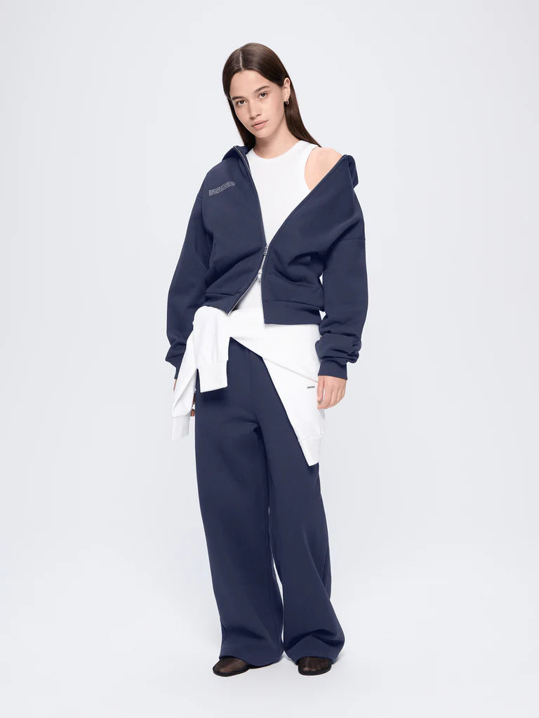 Womens 365 Heavyweight Straight Leg Track Pants - Navy