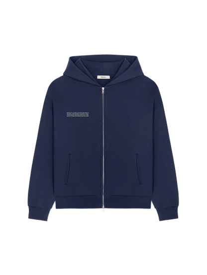 Womens 365 Heavyweight Two-Way Zip-Through Hoodie - Navy