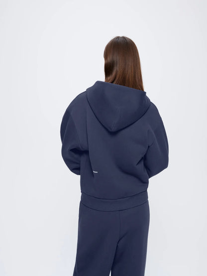 Womens 365 Heavyweight Two-Way Zip-Through Hoodie - Navy