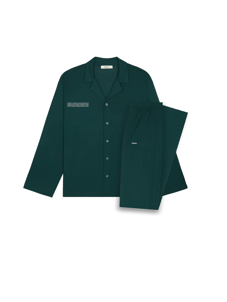 Womens 365 Lightweight Long Pyjama Set - Foliage Green