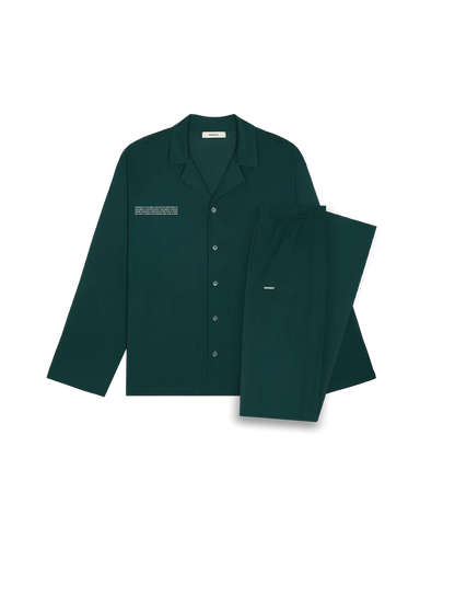 Womens 365 Lightweight Long Pyjama Set - Foliage Green