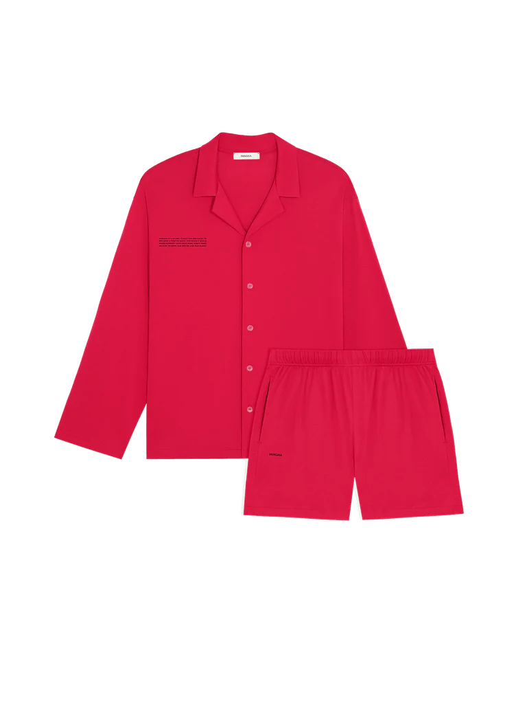 Womens 365 Lightweight Short Pyjama Shorts Set - Goji Red