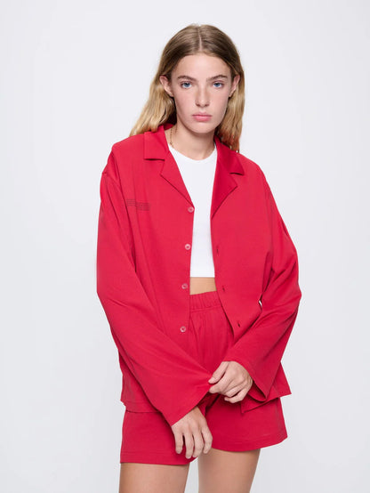 Womens 365 Lightweight Short Pyjama Shorts Set - Goji Red