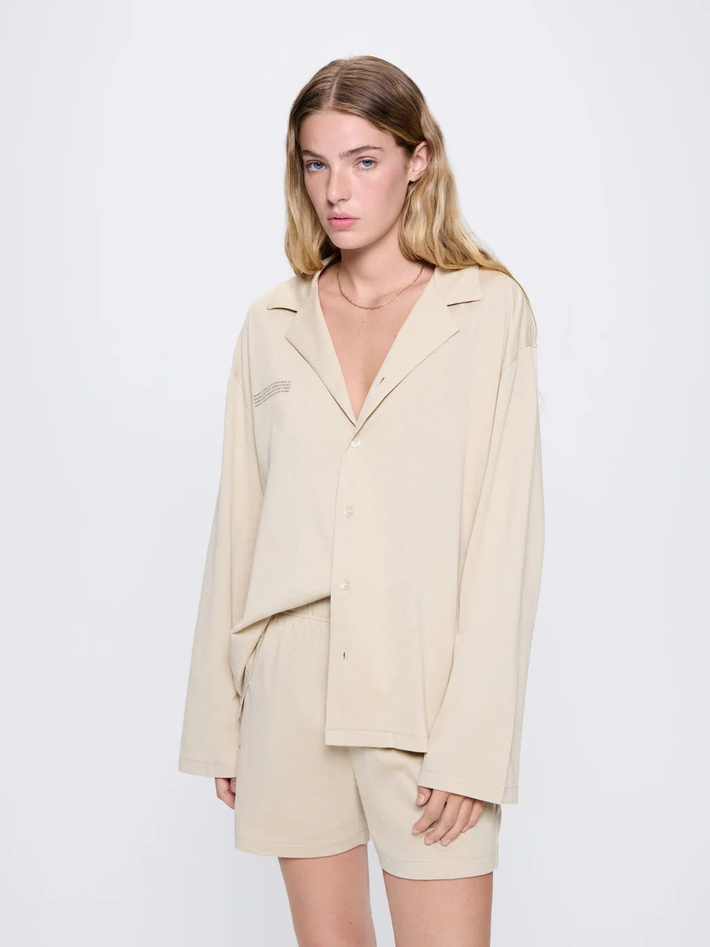 Womens 365 Lightweight Short Pyjama Shorts Set - Maitake Beige