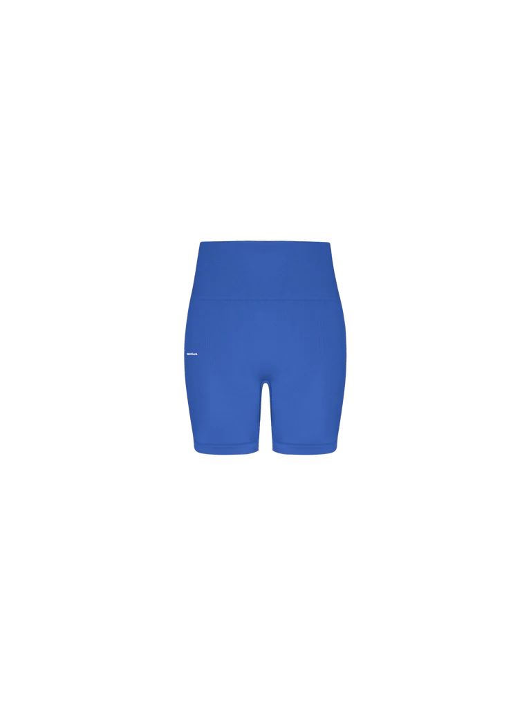 Womens 99% Bio-Based Compressive Shorts - Gaia Blue