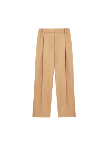 Womens Recycled Wool Trousers - Desert Camel